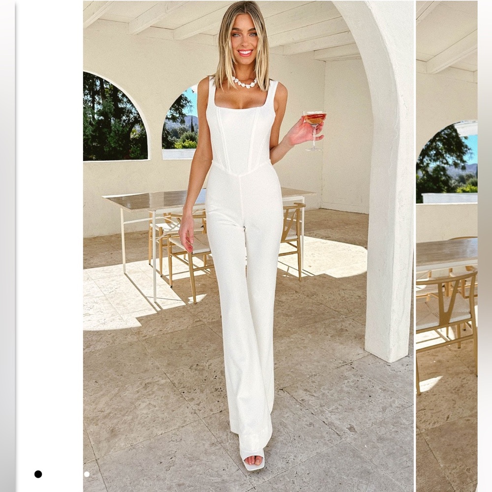 Show Me Your Mumu Nina Elegant White Jumpsuit